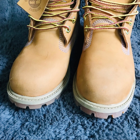 Timberland Boys 12909 Brown Leather Round Toe Lace Up Ankle Boots Size 5 M - Picture 5 of 13